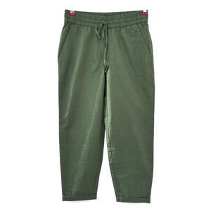 J.Crew Womens Green Linen Cotton Blend Drawstring Pants Size 2P NWT